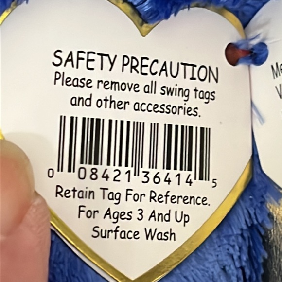 NWT TY Collection Boo’s Ozzy The Bat 10"  Silk Blue Stuffed Plush - Picture 10 of 15